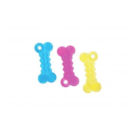 Os fluo de 10 cm pour chien FLAMINGO