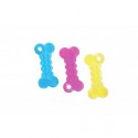 Jouet pour chien et chiot Os fluo de 10 cm en caoutchouc TPR FLAMINGO