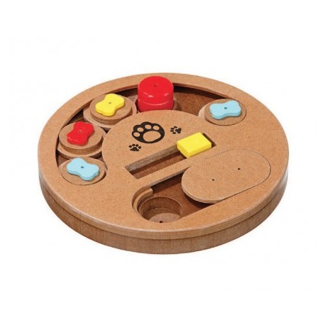 Jouet en bois stimulateur cérébral BONEY pour chiot ou chiens FLAMINGO