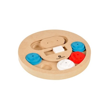 Jouet en bois stimulateur cérébral BONEY pour chiot FLAMINGO