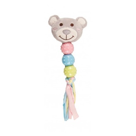 Peluche sonore avec balles pour chiot FLAMINGO