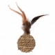 Balle en sisal avec plumes pour chats FLAMINGO