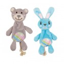 Peluche chiot Ours ou Lapin sonore avec corde