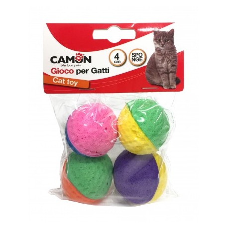 JOUETS pour chat LOT de 4 BALLES en MOUSSE CAMON-DOGFRENCHTOUCH