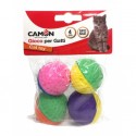 Sachet de 4 balles en mousse pour chat CAMON