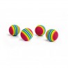 Sachet de 4 balles multicolores pour chat BEEZTEES