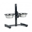 Support double avec gamelles en inox BEEZTEES
