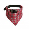 Collier en cuir et bandana coton pour chien BEEZTEES