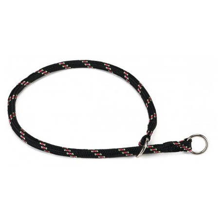 Collier étrangleur noir nylon rond pour chien BEEZTEES