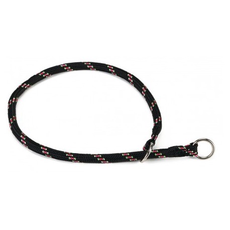 COLLIER ETRANGLEUR pour chien nylon rond couleur noir BEEZTEES-DOGFRENCHTOUCH