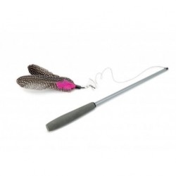 Canne à pêche + 2 accessoires : plume et boa BEEZTEES
