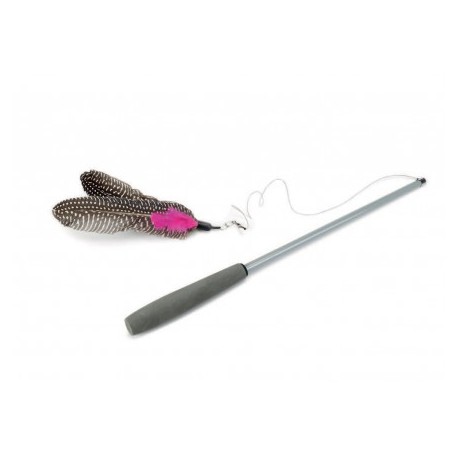 Canne à pêche + 2 accessoires : plume et boa BEEZTEES