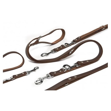 Laisse de dressage en cuir marron 240 x 18 mm pour chien BEEZTEES