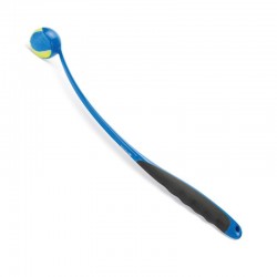 JOUET pour chien LANCE BALLE AVEC BALLE jaune et bleu FETCH BEEZTEES-DOGFRENCHTOUCH