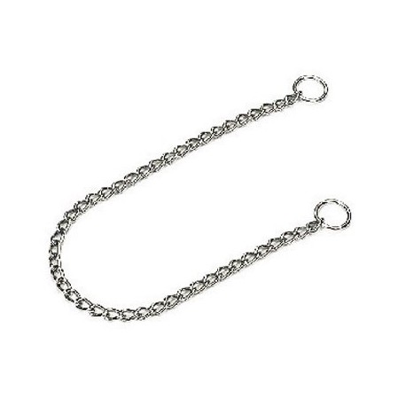 Collier étrangleur acier chromé maille gourmette pour chien KARLIE