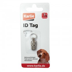 TUBE ADRESSE CHROME pour chien ou chat 26 mm KARLIE-DOGFRENCHTOUCH