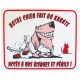 Plaque humour ATTENTION AU CHIEN KARLIE