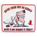 PLAQUE déco humour NOTRE CHIEN FAIT DU KARATE KARLIE - DOGFRENCHTOUCH