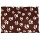 Coussin déhoussable marron motif pattes pour animaux KARLIE