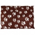 Coussin déhoussable marron motif pattes pour animaux KARLIE