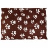 Coussin déhoussable marron motif pattes pour animaux KARLIE