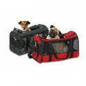 SAC DE TRANSPORT pour chien ou chat en TOILE SOUPLE CORK noir KARLIE-DOGFRENCHTOUCH