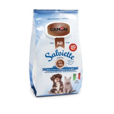 100 lingettes nettoyantes chien et chat CAMON