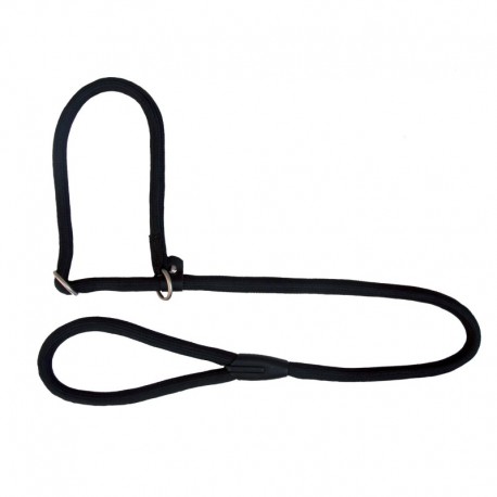 Laisse lasso noire nylon rond KARLIE