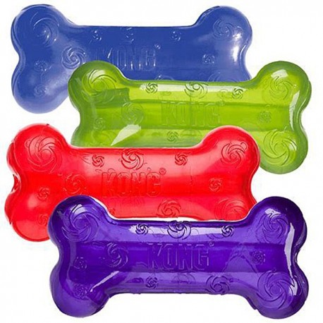 Grand Os SQUEEZZ BONE pour chien KONG - DogFrenchTouch