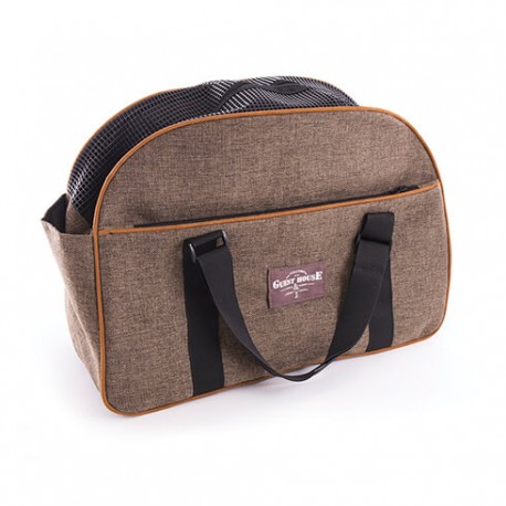 Sac bowling pour chien et chat couleur marron collection Guest House MARTIN SELLIER