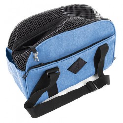SAC DE TRANSPORT pour chien et chat Collection CROISETTE couleur bleu MARTIN SELLIER-DOGFRENCHTOUCH