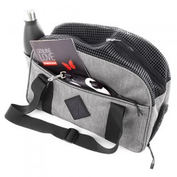 SAC DE TRANSPORT pour chien et chat gris Collection CROISETTE MARTIN SELLIER-DOGFRENCHTOUCH