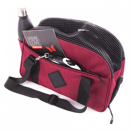 SAC DE TRANSPORT pour chien et chat Collection CROISETTE couleur rouge MARTIN SELLIER-DOGFRENCHTOUCH