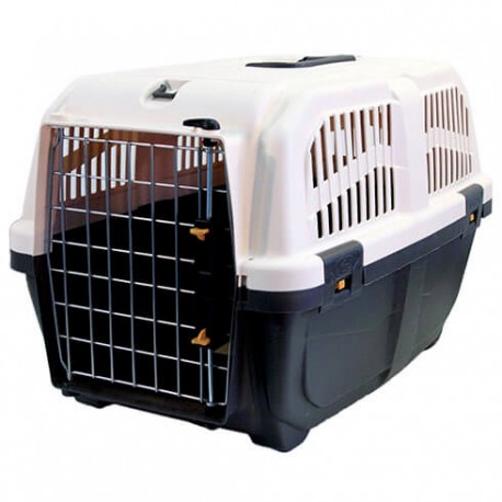 Cage de transport pour chien et chat SKUDO norme IATA grise Martin Sellier