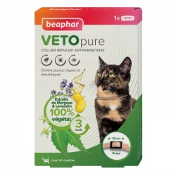COLLIER ANTIPARASITAIRE pour chat et chaton VETOPURE BEAPHAR