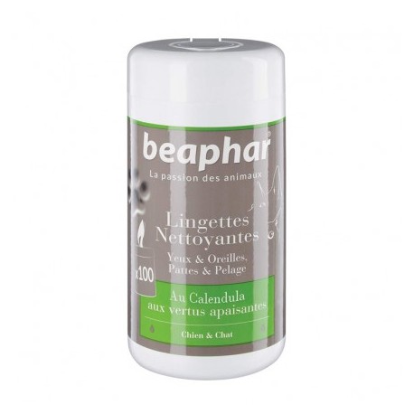 LINGETTES NETTOYANTES pour chien et chat x100 BEAPHAR-DOGFRENCHTOUCH