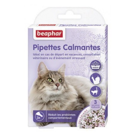 3 Pipettes calmantes pour chat BEAPHAR