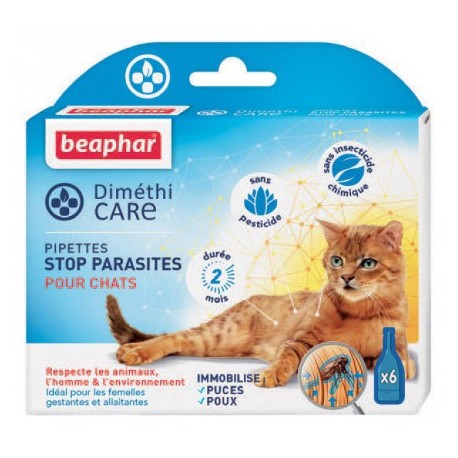Pipettes antiparasitaires pour chat DimethiCARE BEAPHAR