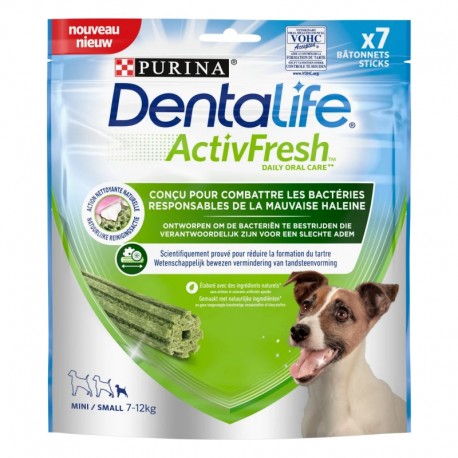 FRIANDISES DENTALIFE ACTIVFRESH pour chien mini 7 à 12 kg PURINA-DOGFRENCHTOUCH