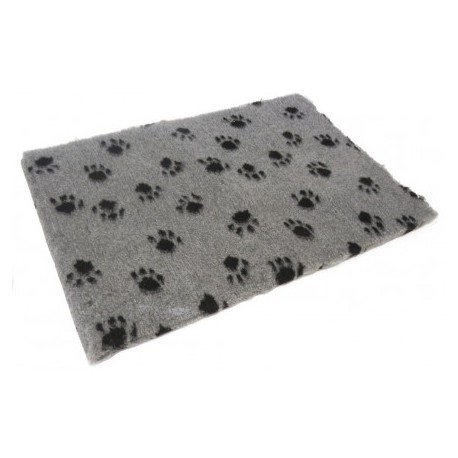 Tapis de couchage hypoallergénique PATTES gris pour chien ou chat LEOPET