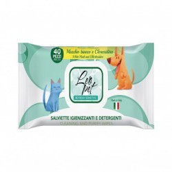 40 Lingettes nettoyantes au Musc pour chien et chat LEOPET