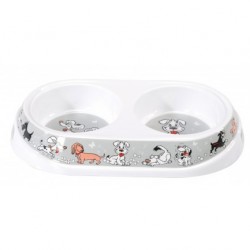 Gamelle double mélaminée imprimé chiens CAMON