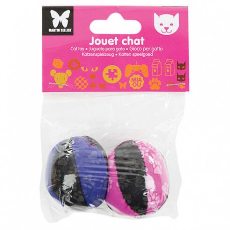 Jouet pour chat 2 balles pattes phosphorescentes MARTIN SELLIER