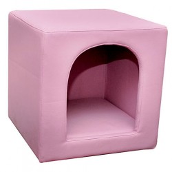Cube design en cuir niche intérieure pour chien et chat VIVOG