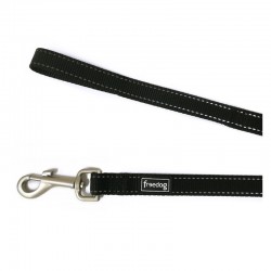 LAISSE REFLECHISSANTE pour chien couleur noir FREEDOG-DOGFRENCHTOUCH