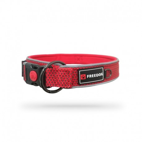 Collier pour chien EXTREME en nylon/néoprène rouge FREEDOG