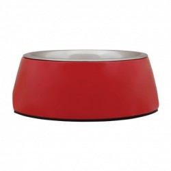 Gamelle en mélamine rouge BOWL avec bol inox amovible FREEDOG