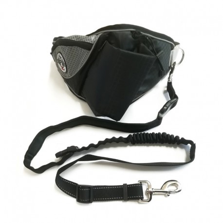 CEINTURE ET LAISSE DE JOGGING REFLECHISSANTE pour chien CANICROSS FREEDOG-DOGFRENCHTOUCH