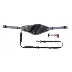 CEINTURE ET LAISSE DE JOGGING REFLECHISSANTE pour chien CANICROSS FREEDOG-DOGFRENCHTOUCH