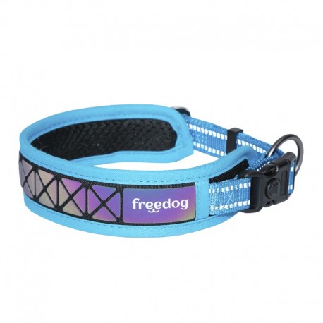 Collier réfléchissant BORÉAL bleu pour chien FREEDOG